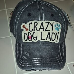 Gray Crazy Dog Lady Cap-NWT.
